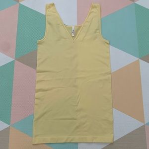 NWOT - Skinnytees Shapewear V-Neck Tank - Yellow